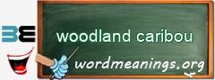 WordMeaning blackboard for woodland caribou